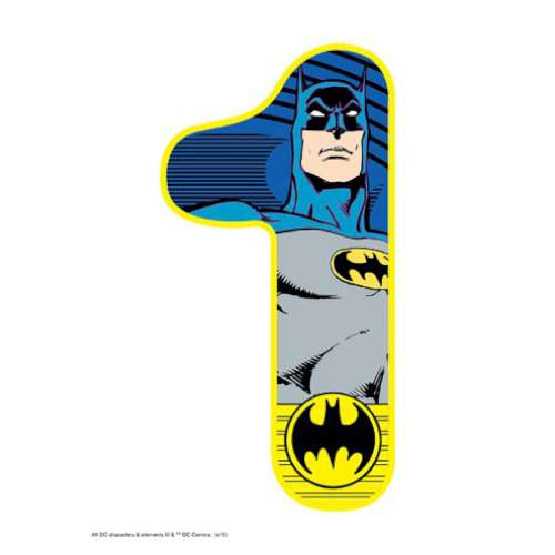 Batman Number 1 Edible Icing Image - Click Image to Close